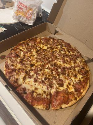 Pepperoni & bacon pizza 14"