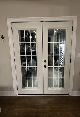 Interior of patio door