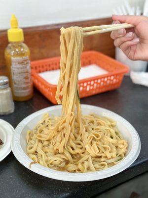 Wheat Noodle w/ Peanut Butter sauce ($3)