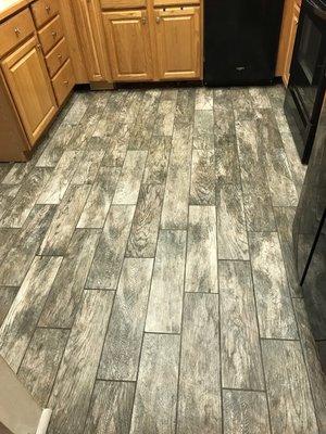 Kitchen floor tile