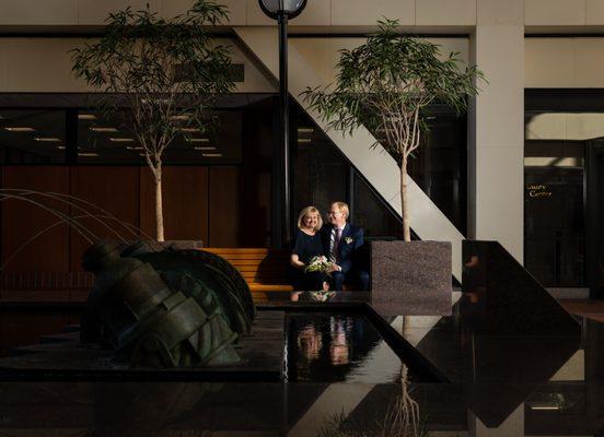 This was a wedding photo that was taken in the Minneapolis Government Center in Downtown Minneapolis, MN!