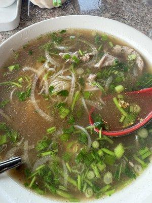 Rare steak pho