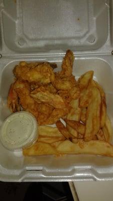 6pc shrimp and fries. My favorite