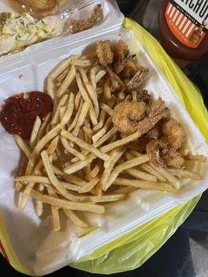 9 piece shrimp w/ fries