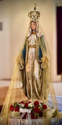 Statue of Virgin Mary on the Holy day of Obligation called "Immaculate Conception"