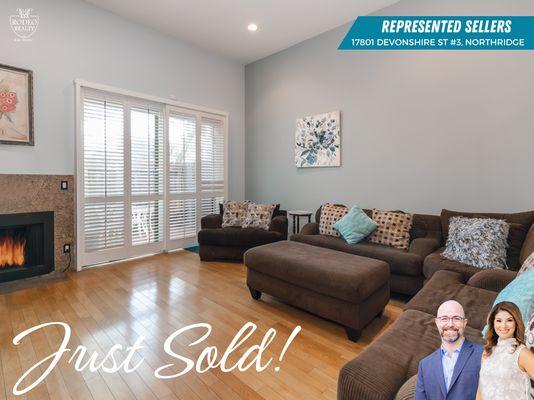 Just Sold | 2.12.24 
17801 Devonshire St #3 | Northridge
Sold for $691,000