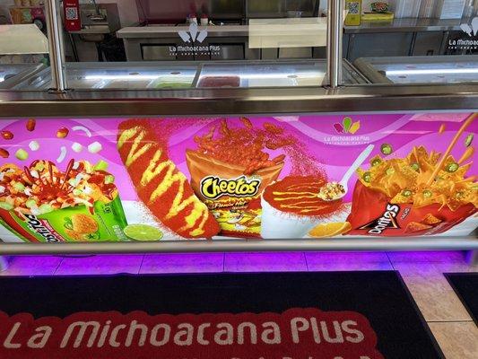 Menu ice cream bar