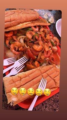 Shrimp fajitas