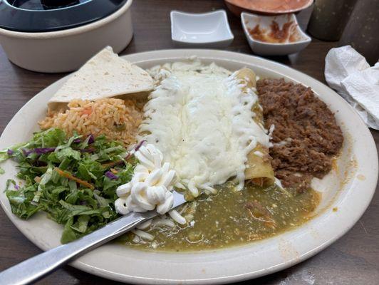 Enchiladas Verdes con Pollo