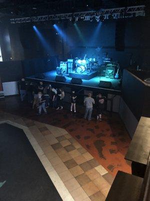 View of main stage from balcony , 850 capacity venue