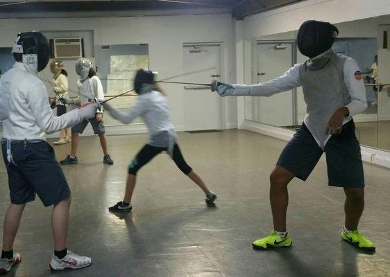 Opening day fencers from across the state came to Gainesville to celebrate the opening of the club.