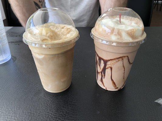 Root beer float and chocolate malt.