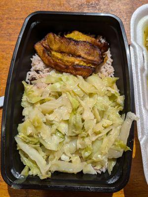 Cabbage and rice from Norma's Caribbean Jerk Cuisine, Columbia