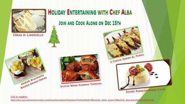 cook along for a fun holiday menu!