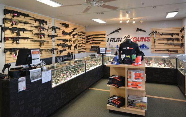 Inside shot of the best gun store in lake havasu city.