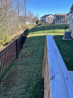 New fence installed today on top of new dirt and sod recently installed. Can't wait to work on enhancing inside the fence now.