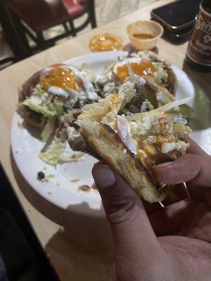 My husband loved the sopes! They were freshly made!