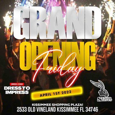 Grand opening is April 1st save the date.