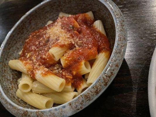 Side of pasta with Veal entree