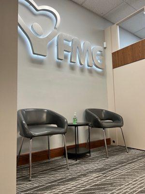 Very neat and tidy waiting room area!