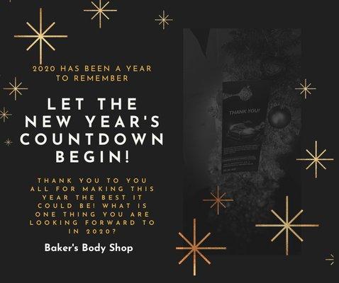 We are ready to bring in 2021! What are you looking forward to the most? 
#Bakersbodyshop