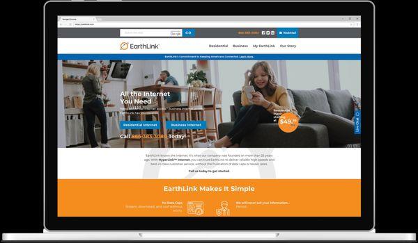 Earthlink Website Redesign and SEO Strategy-
 31% increase in relevant traffic
 38% increase in phone and contact form fills