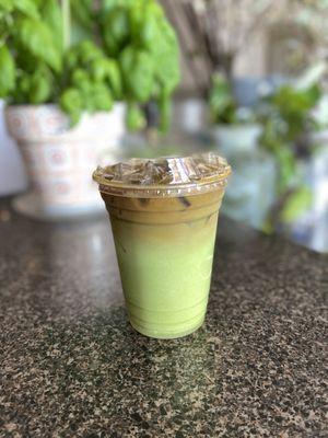 Dirty matcha latte