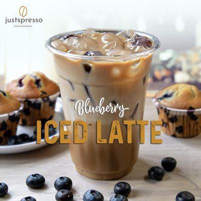 blueberry iced latte