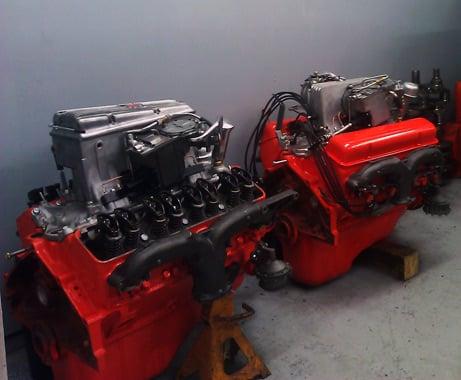 Two Factory Fuel-Injected Corvette Engines, Built by M&D.