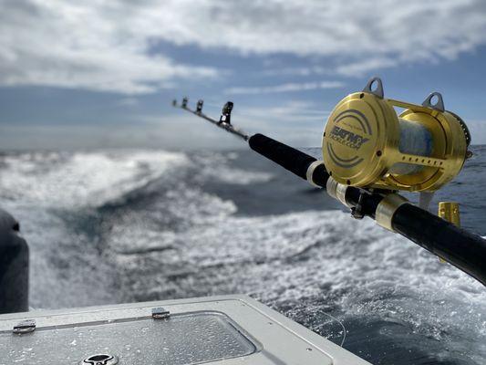 Trolling offshore for wahoo in December