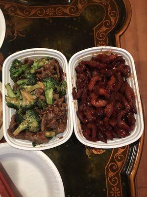 2. Fried Pork Rib Tips/ Beef with Broccoli