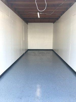 Interior of storage unit