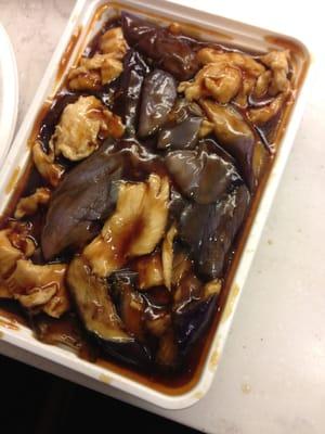 Chicken with eggplant