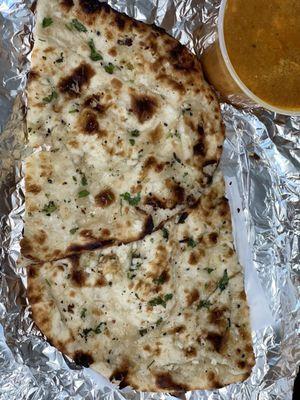 Delicious garlic naan