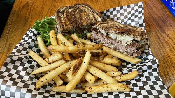 Patty Melt and "pepper fries"