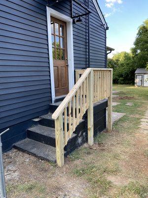 Built two handrails for a customer's Airbnb