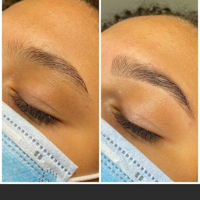 Before and After Brow Wax, Tint & Tidy