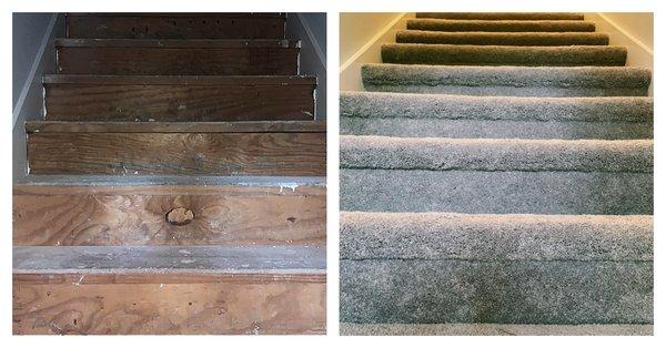 Progress Photo of Stairs Remodel by Econo Construction, LLC