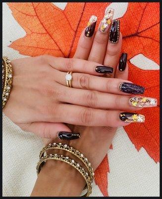 Fall nail design by Kim