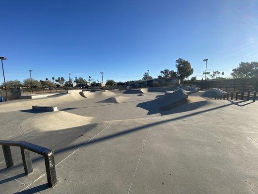 Really nice open skatepark.