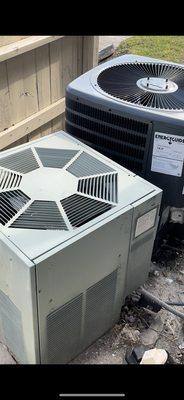 my ac unit vs my neighbor ac unit  they didn't replace it until I called code compliance.  I