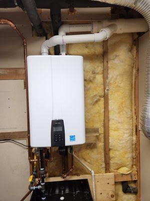 Tankless Water Heater retrofit application.