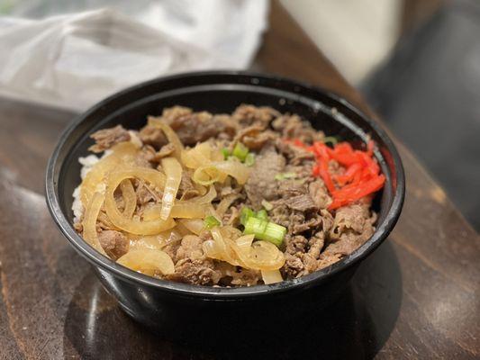 Sukiyaki Beef Rice Bowl (~$10)