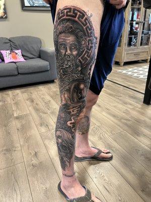 Leg tattoo