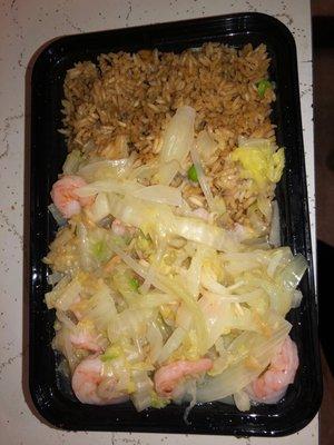 "Shrimp Lo mein"