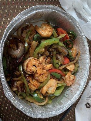 Shrimp fajitas