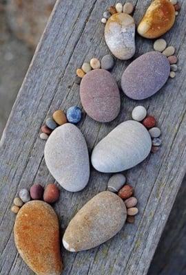 Reflexology foot stones.