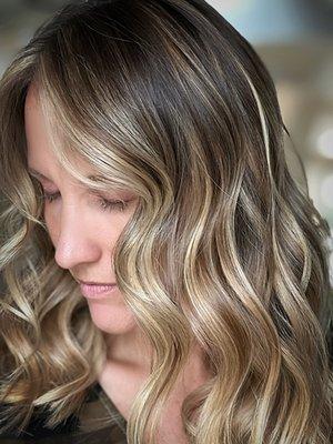 Hand painted balayage