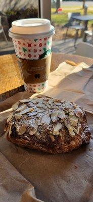 Chocolate and almond croissant