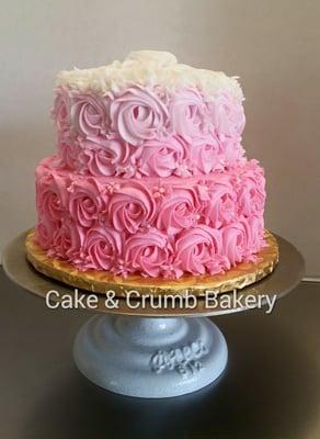 Victorian Rosette Wedding Cake